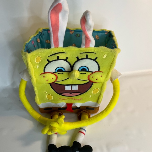 SpongeBob Bunny Ears  Basket Easter Bucket Squarepants Nickelodeon - Picture 1 of 4